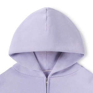 Sweat à capuche zippé en polaire de coton pour homme, logo personnalisé, hiver, poids lourd, double couche, fermeture éclair, séchage rapide, respirant - Product Image 3