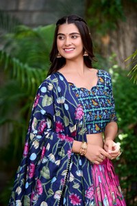 Nuevo diseño tradicional Tussar seda Lehenga Patola estampado Zari tejido borde para fiesta de boda festiva desgaste a juego Choli - Product Image 2