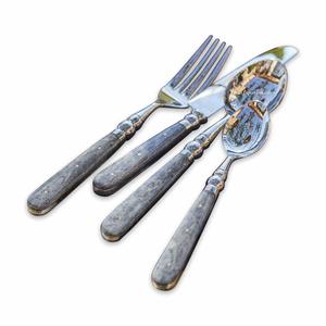 Ensemble de couverts en acier inoxydable populaire avec poignée en os antique pour les ensembles de couverts en argent de vaisselle d'hôtel et de restaurant - Product Image 1