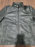 Vente en gros de veste en cuir véritable à col élégant Vestes coupe-vent haut de gamme pour hommes Vestes en peau de mouton à fermeture éclair Fabricant