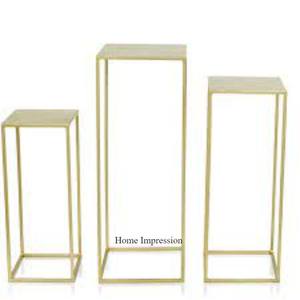 Fournisseur direct d'usine, ensemble luxueux en métal pour la décoration de la maison, 3 pièces uniques, décoration de mariage design, support Harlow, décoration de mariage personnalisée - Product Image 1