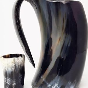 แก้วมักทรงเขาควายธรรมชาติน้ำหนักเบาขัดเงาทันสมัยความจุ600มล. สำหรับงานเลี้ยงชากาแฟสไตล์นอร์ดิก - Product Image 2