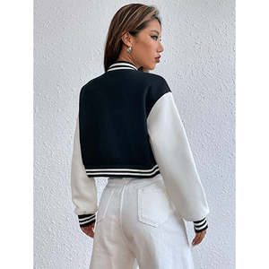 Chaquetas de béisbol Letterman hechas a medida de alta calidad para mujer, parches de chenilla, chaqueta bordada, chaqueta Bomber femenina para niñas - Product Image 4