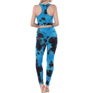 Hot Sale High Quality Custom Made Women's Digital Printing Yoga <b>Leggings</b> Set Compression Sports Bra Elastic Waist <b>Leggings</b> - Product Image 6