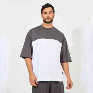 ชุดกีฬาผู้ชายมาใหม่ เสื้อและกางเกงขาสั้น ชุดลำลอง ผ้าฝ้าย 100% ชุดฤดูร้อน ทรงโอเวอร์ไซส์ สองชิ้น ระบายอากาศได้ดี - Product Image 4