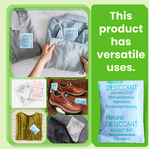 Desecante de Arcilla Natural 5g |   Absorbedor de Humedad de Montmorillonita para Alimentos, Electrónicos y Almacenamiento en el Hogar |   Paquete Ecológico - Product Image 4