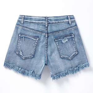 Comfortable Low <b>Waist</b> Women's Denim <b>Jeans</b> Shorts Customized Work for Girls Breathable and Factory Cheap Price - Product Image 4