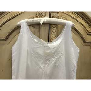 Vintage Odette French Linen <b>Women's</b> Breathable <b>Slip</b> with Machine Embroidery Handwash Care - Product Image 1