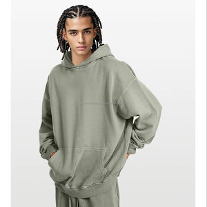 Sweat à capuche surdimensionné à épaules tombantes, logo personnalisé, 100% coton lourd de haute qualité, lavable, saison d'automne, à capuche, vente chaude - Product Image 6