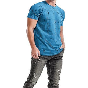 T-shirt personnalisé Premium pur polyester coton uni noir blanc classique à manches courtes t-shirt été décontracté de haute qualité hommes t-shirts - Product Image 3