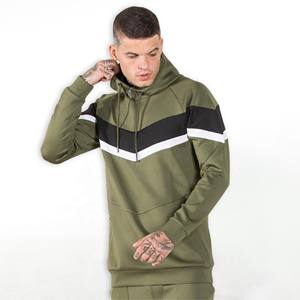 Venta al por mayor de chándales de algodón 100% básicos de calidad originales para los hombres embellecido pulóver conjunto nuevo de manga larga con capucha hombres 2 uds conjunto - Product Image 3