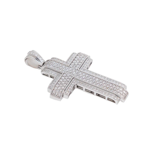 Most Unique 14K Gold Diamond Jewelry VVS Natural Diamond Luxury <b>Cross</b> Hip Hop <b>Charm</b> Fine Pendant - Product Image 4