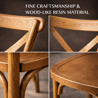 Vente en gros usine : Chaises et tables de luxe en résine à dossier croisé pour événements, mariages en extérieur et fêtes d'enfants