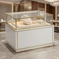 Premium-Qualität Kommerzielle LED-beleuchtete Glasvitrine für Flagship-Store Boutique-Shop Holz-Schmuckausstellungsschrank