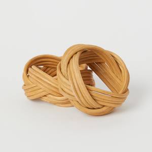 Servilleteros de ratán de aspecto rústico, servilleteros de ratán Natural trenzados a mano, paquete para ajuste de fiesta - Product Image 5