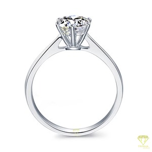 Anillo de compromiso de moissanita de lujo Corte princesa Plata de ley Piedra preciosa brillante Mujeres Joyería nupcial Regalo único para el precio de exportación - Product Image 4