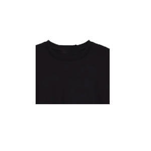 Camiseta Corta de Manga Larga Informal, Transpirable, Ecológica, Extra Grande, de Lona, 100% Algodón Orgánico, Talla Grande para Mujer, Negra - Product Image 4