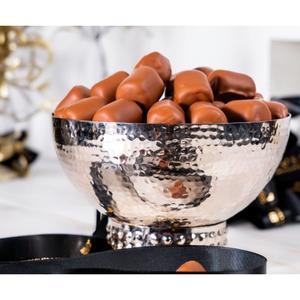 Cuenco de metal plateado martillado de alta calidad hecho a mano, artículos de comedor atractivos, soporte para postres de dulces en el precio más barato - Product Image 1
