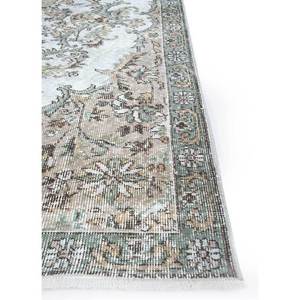 พรมขนสัตว์สีน้ำตาลเบจวินเทจ ขนาด 9x12 ฟุต รุ่น Pae-1699 ลายเมดัลเลียน สำหรับตกแต่งบ้าน ห้องนั่งเล่น รูปทรงสี่เหลี่ยมผืนผ้า - Product Image 4