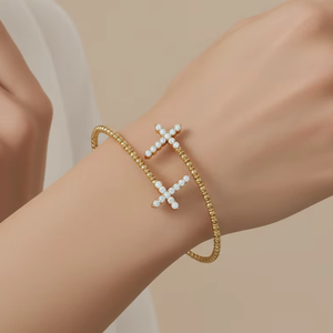 Bracelet jonc en or 14 carats et diamants |   Diamant taille brillant de 0,66 carat - Product Image 5