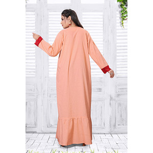 Ladies Ladies Muslim Maxi <b>Kaftan</b> New Moroccan Style Breathable Cotton Dress Ramadan Eid <b>Plus</b> <b>Size</b> Fashionable - Product Image 3