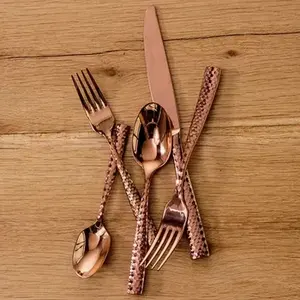 Ensemble de couverts en acier inoxydable de qualité supérieure avec finition en cuivre parfait pour les cadeaux de mariage et les paramètres de table élégants - Product Image 4