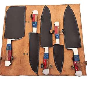 Ensemble de 5 couteaux de cuisine en acier damas à haute teneur en carbone - Product Image 5