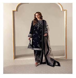 Pantalon de travail à paillettes en velours brodé traditionnel personnalisé Dupatta-conçu ethniquement pour les mariages, les fêtes et les festivals en Inde - Product Image 1
