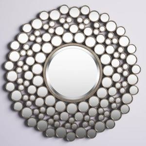 Renwil Andromeda Miroir mural en métal Accent décoratif moderne Grande déclaration Maison avec Logan Cercle géométrique Design par Wade - Product Image 3