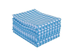 Serviette de cuisine à motif de rayures de golf 100% coton à séchage rapide et durable pour un usage domestique Techniques tissées à carreaux bleus - Product Image 2