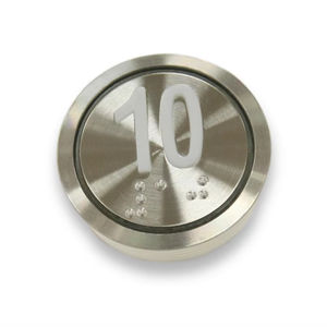 Botón de Acero Inoxidable Antibacteriano Mecánico Estándar Norteamericano para Elevadores Industriales - Product Image 2