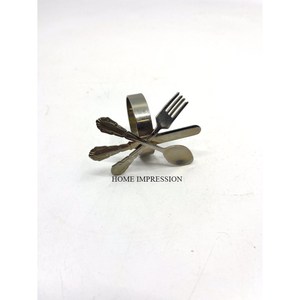 Anneau de serviette en métal fait à la main, écologique, classique, élégant, décoration de table de mariage, cadeaux, en stock, vente en gros - Product Image 1