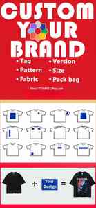 Camisetas de tendencia de moda con logotipo personalizado para hombre en color sólido con cuello redondo y manga corta - Product Image 2