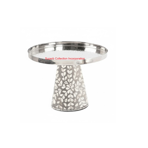 Handmade Mother Of Pearl Inlaid <b>Chocolate</b> Stand Decorative Metal Serving Tray For <b>Wedding</b> & Home Decor Wholesale Dessert Platter - Product Image 1