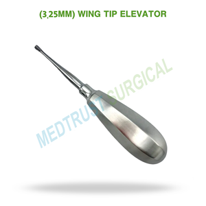 Élévateur dentaire chirurgical à pointe d'aile de 3,25 mm, petit modèle 503, pour luxation dentaire et élévation radiculaire - Product Image 2