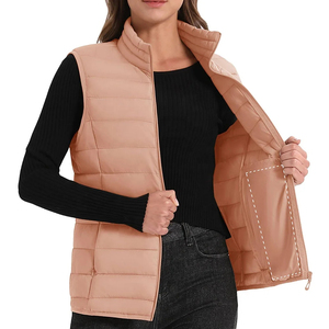 Gilet matelassé léger pour femme, style doudoune, sans manches, chaud, idéal pour le camping, la randonnée et les activités de plein air en hiver - Product Image 6