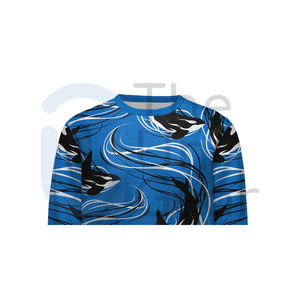 Sudadera de calidad superior de lana pesada con estampado personalizado bordado Diseño de pez ropa de calle Unisex camiseta de invierno de manga larga - Product Image 2