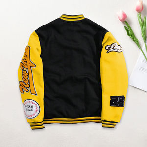 Vente en gros de vestes de baseball personnalisées brodées pour hommes et femmes pulls style hip-hop imprimés en 3D pour l'automne - Product Image 2