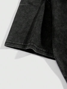 Camiseta Extra Grande Personalizada con Lavado Ácido, Unisex, Algodón Vintage Transpirable, Hombros Caídos, Estilo Urbano, Camisetas para Hombre con Lavado Ácido - Product Image 5