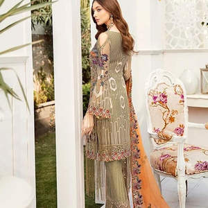 Traje de diseñador de alta calidad para mujer Shalwar Kameez para mujer 2023 algodón seda estilo indio-pakistaní todas las estaciones - Product Image 6