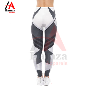 High Waist Yoga Leggings Breathable Casual Solid Customized Color Flannel 80% <b>Nylon</b> 20% Spandex 180 GSM Seamless Durable Elastic - Product Image 3