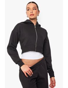 Ensemble 2 pièces décontracté pour femme : veste zippée et pantalon de survêtement effet vieilli – Tenue jogging à capuche 25-26 - Product Image 1