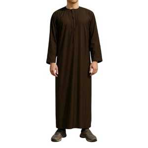 Vente en gros de vêtements islamiques pour hommes thobe doux du Moyen-Orient de haute qualité Robes Style modeste pour adultes grande taille XS - Product Image 1