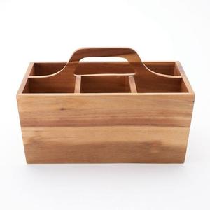 Caddy polyvalent en bois avec un design fini et parfait pour organiser les petits appareils et accessoires de cuisine dans des espaces limités - Product Image 2