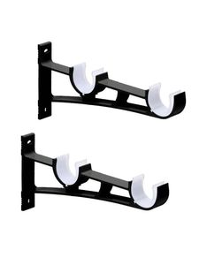 Decorative iron <b>curtain</b> brackets for heavy drapery installation antique style wall mounts for elegant room and window - Product Image 3