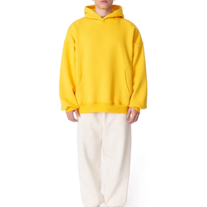 Cotton Blended <b>Thick</b> <b>Fleece</b> Drop Shoulder Print Men Hoodies High Quality Cotton Terry Oversize Hoodie Streetwear Winter 340g - Product Image 5