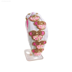 Diadema con cuentas, diademas indias adornadas a mano, diademas con cuentas personalizadas según tu elección, increíble colección de diademas de moda - Product Image 4