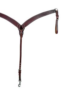 Collier de selle western pour chevaux Noir outillé Trail Pleasure and Barrel Roping Plastron fabriqué à partir de cuir de qualité - Product Image 4