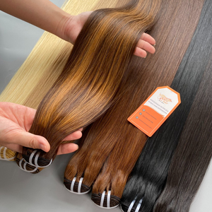 Extensions de cheveux à trame double, 100 % cheveux humains vierges non traités, cuticules alignées, pour grossistes - Product Image 3