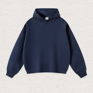 Sweat-shirts à capuche pour hommes en polyester/coton, coupe classique, impression de logo personnalisée, polaire épaisse et lourde, motif uni, à capuche, hiver - Product Image 2